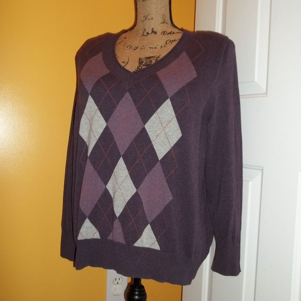 Argyle Pattern Sweater